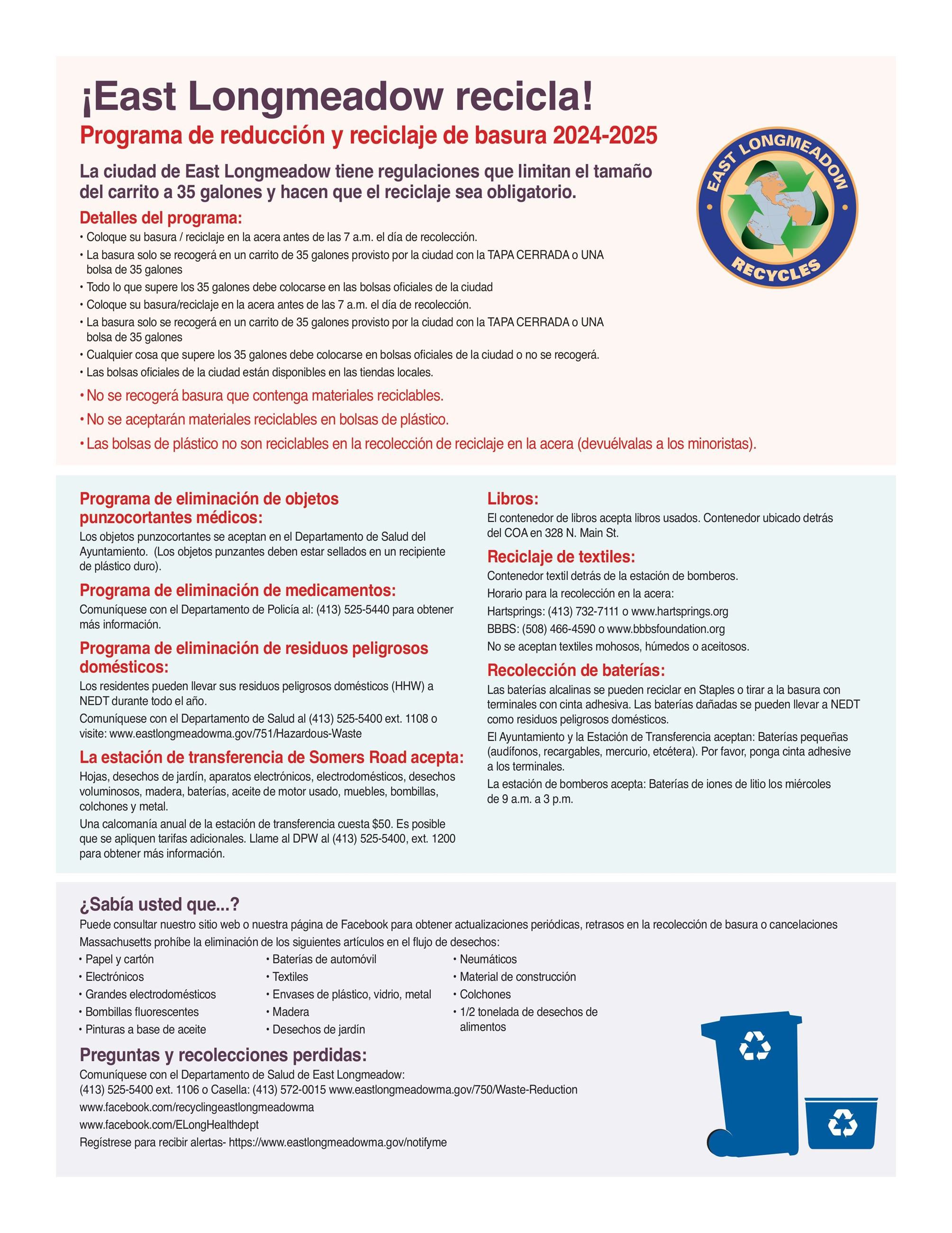 Trash Calendar 2024-2025 SPANISH1