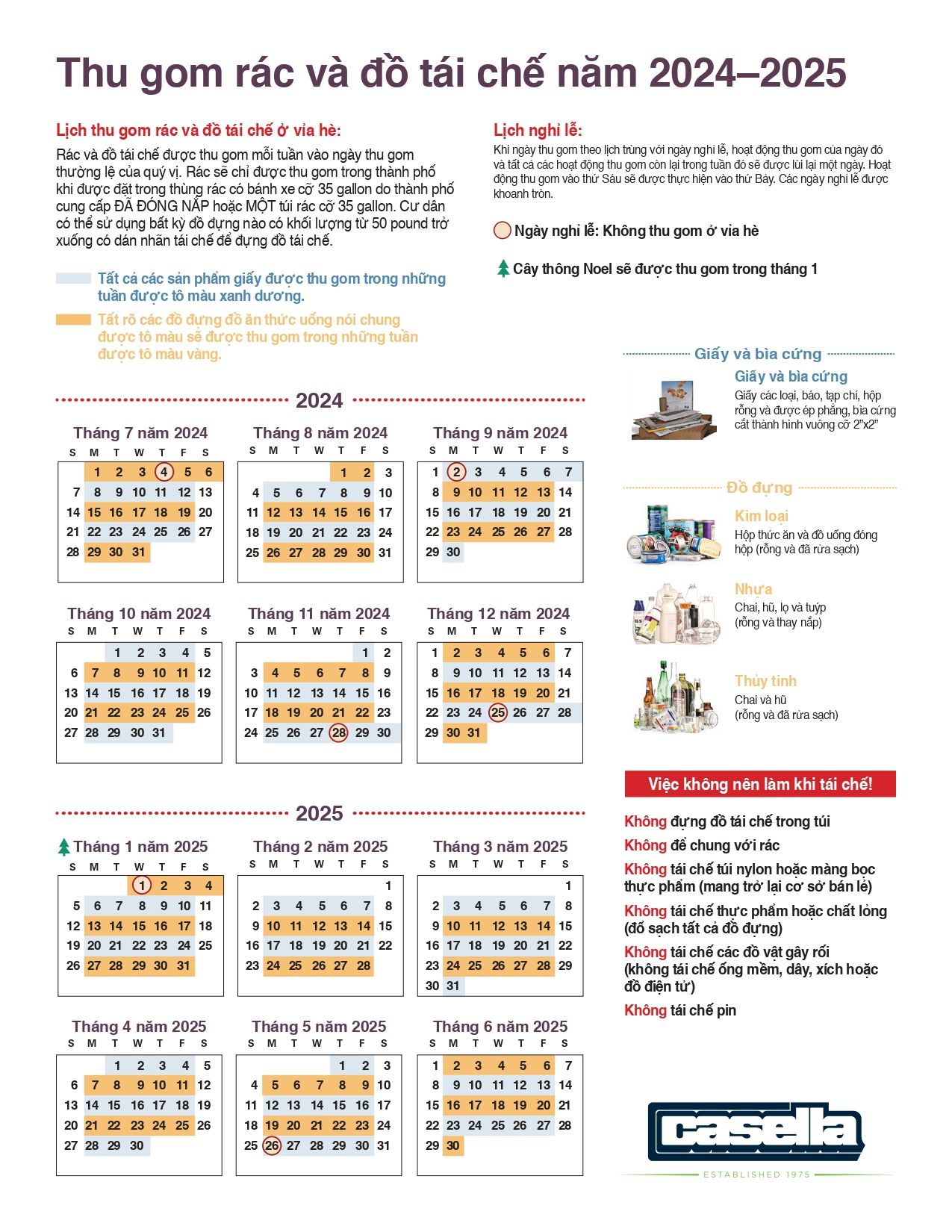 Trash Calendar 2024-2025 VIETNAMESE2