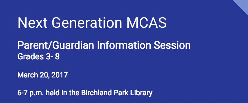 MCAS Parent information session