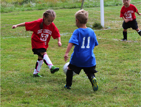 Kids playing Soccer